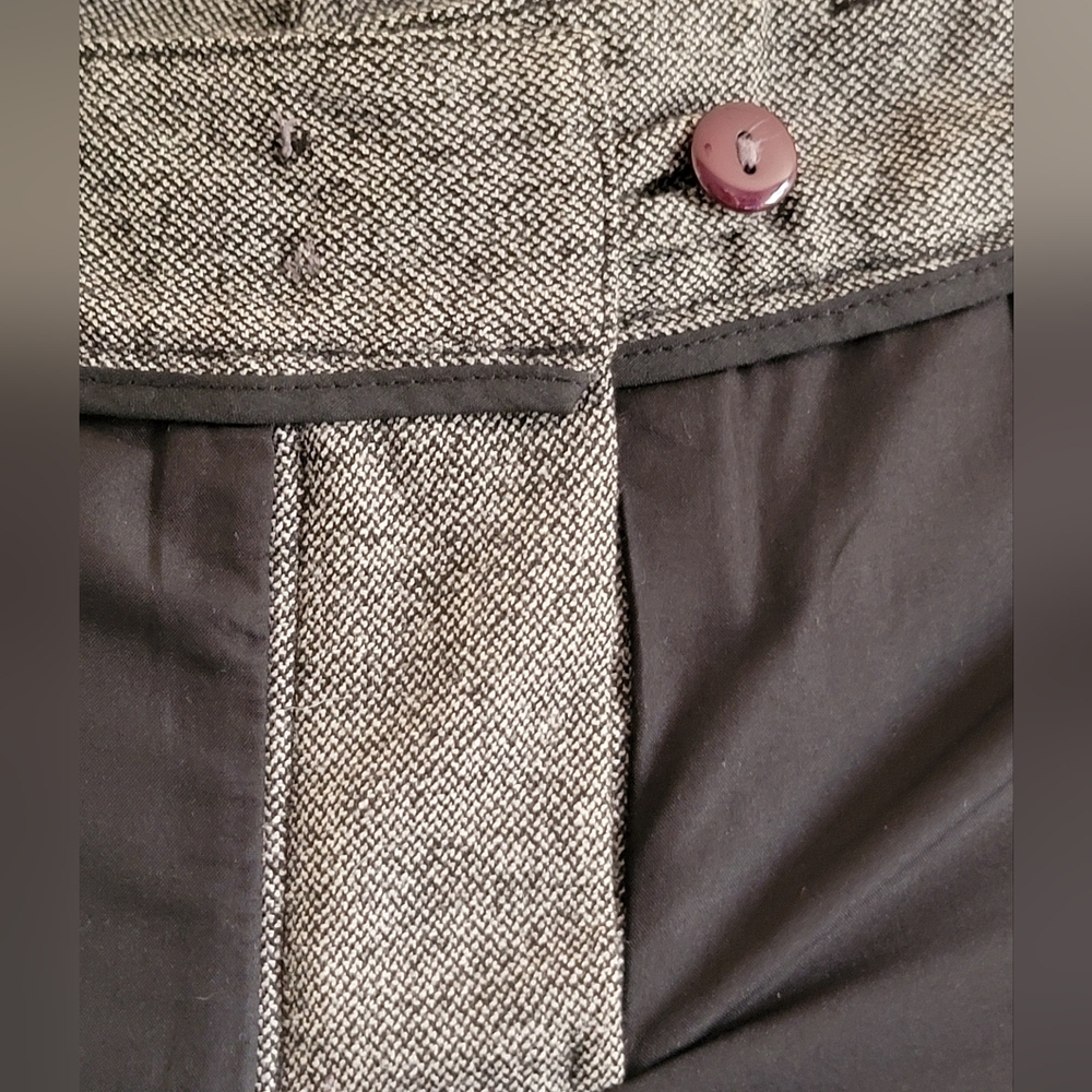 Women's Sz 2 Robert Rodriguez Gray/Black Tweed Cashmere Wool Blend Trousers NWT - Picture 8 of 15